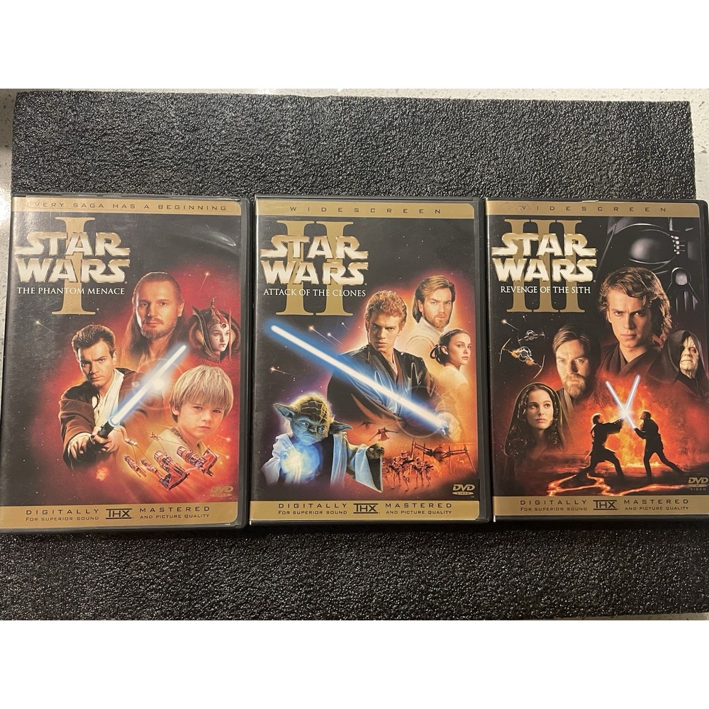 Star Wars Prequel Trilogy Episode I, II, III 6 Disc DVD Set